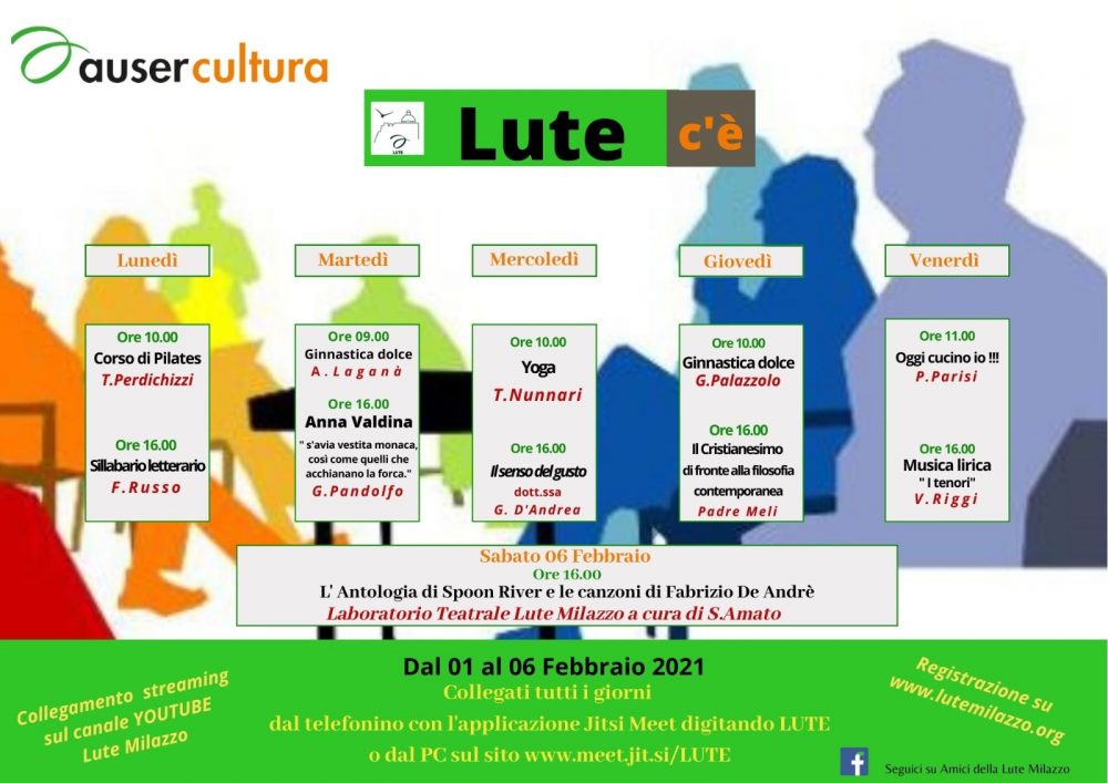 Programma dei corsi dall'1 al 6 febbraio 2021
