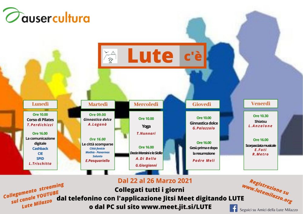 Programma dei corsi dal 22 al 26 marzo 2021