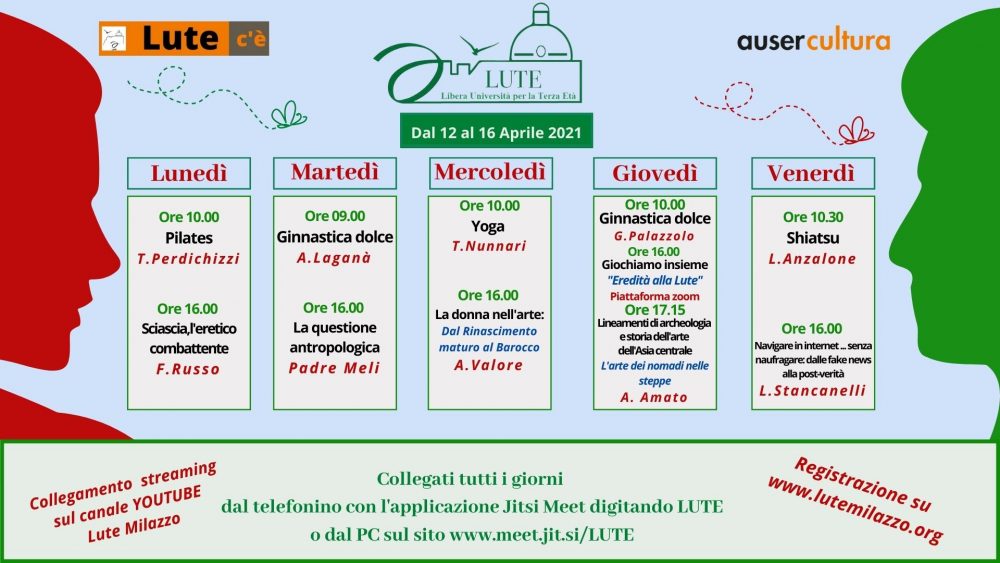 Programma dei corsi dal 12 al 16 aprile 2021