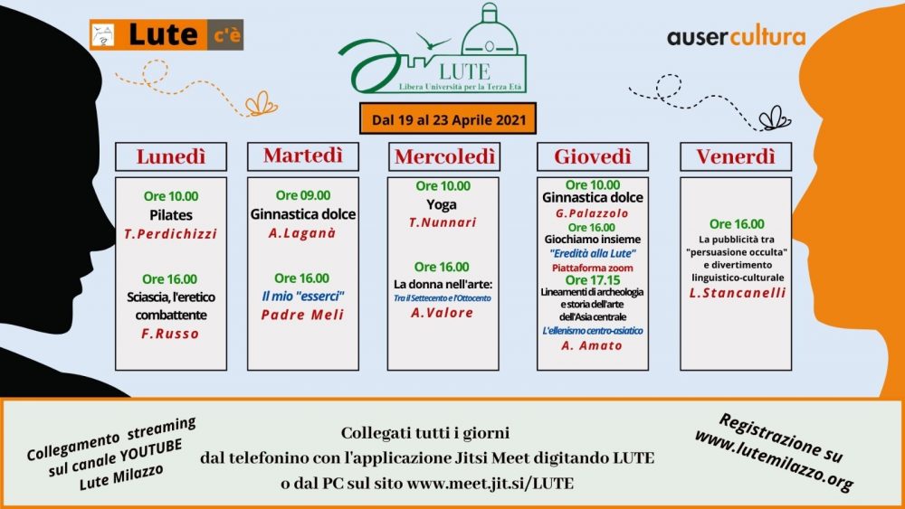 Programma dei corsi dal 19 al 23 aprile 2021