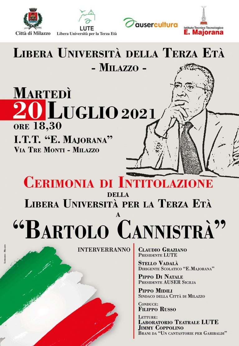 Cerimonia di intitolazione della LUTE a "Bartolo Cannistra'"