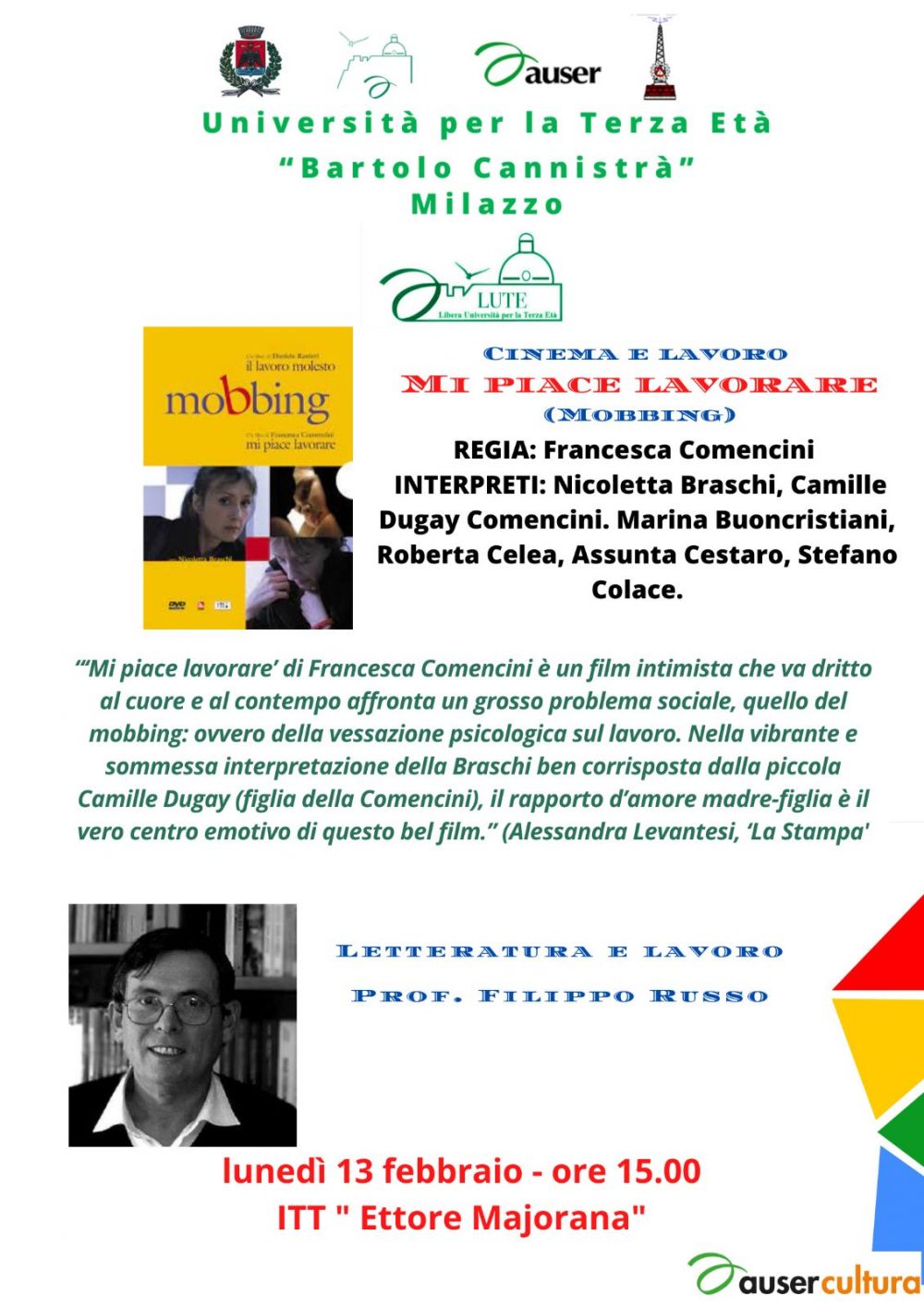 FILIPPO RUSSO: Mi piace lavorare (Mobbing)