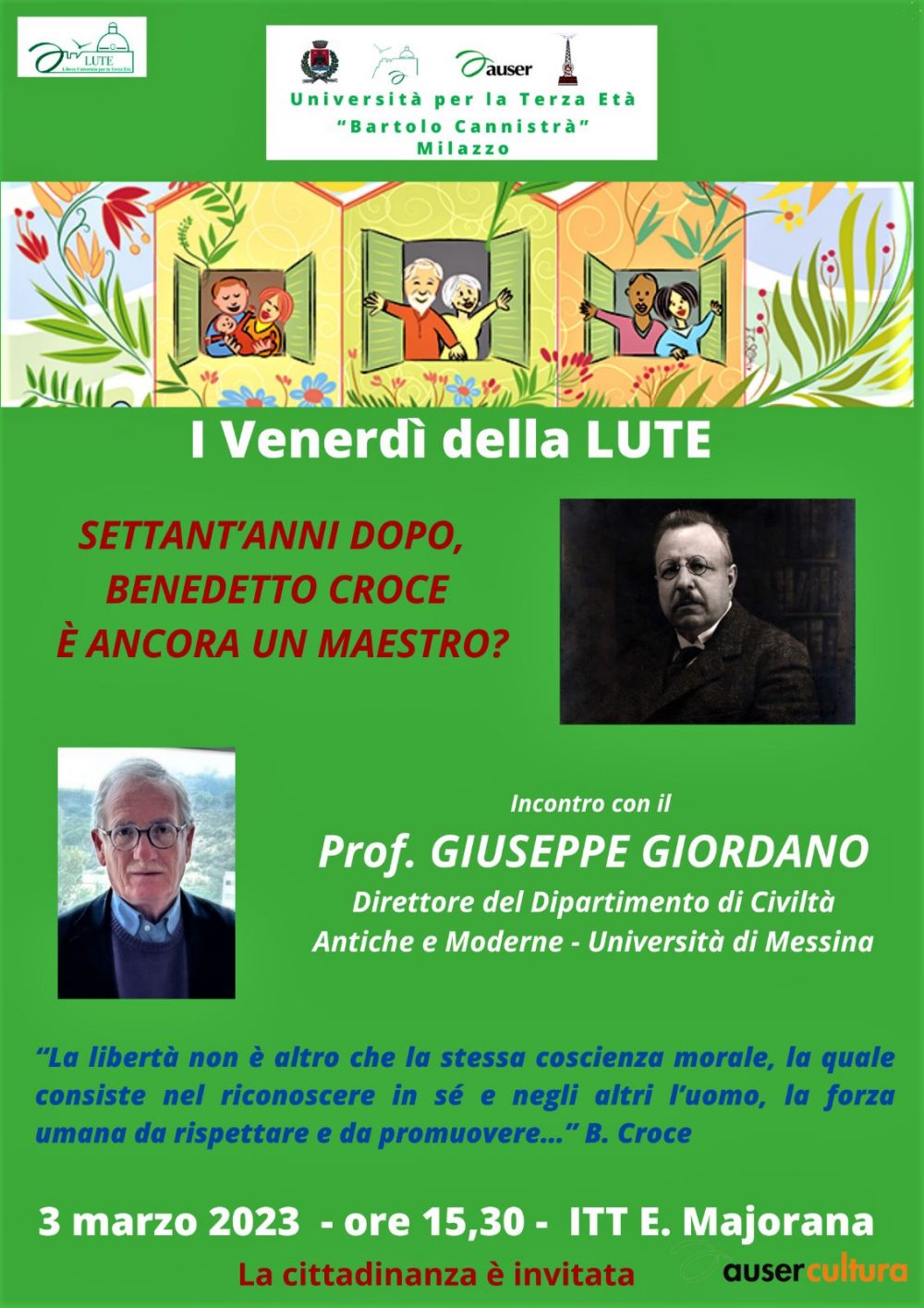 GIUSEPPE GIORDANO: Settant'anni dopo, Benedetto Croce è ancora un maestro?