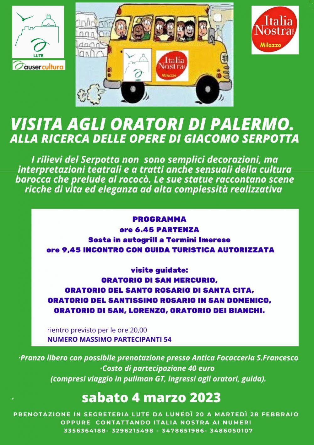 VISITA AGLI ORATORI DI PALERMO. Alla ricerca delle opere di Giacomo Serpotta