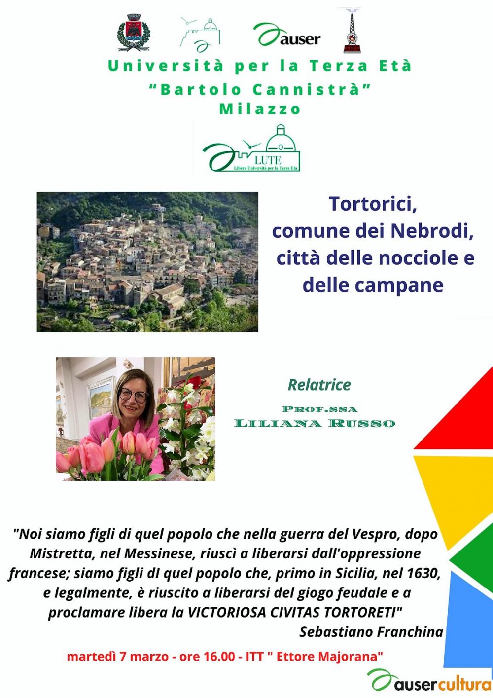 LILIANA RUSSO: Tortorici comune dei Nebrodi, città delle nocciole e delle campane