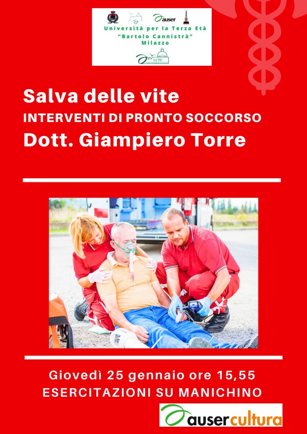TORRE GIAMPIERO: Salva delle vite - Interventi di pronto soccorso