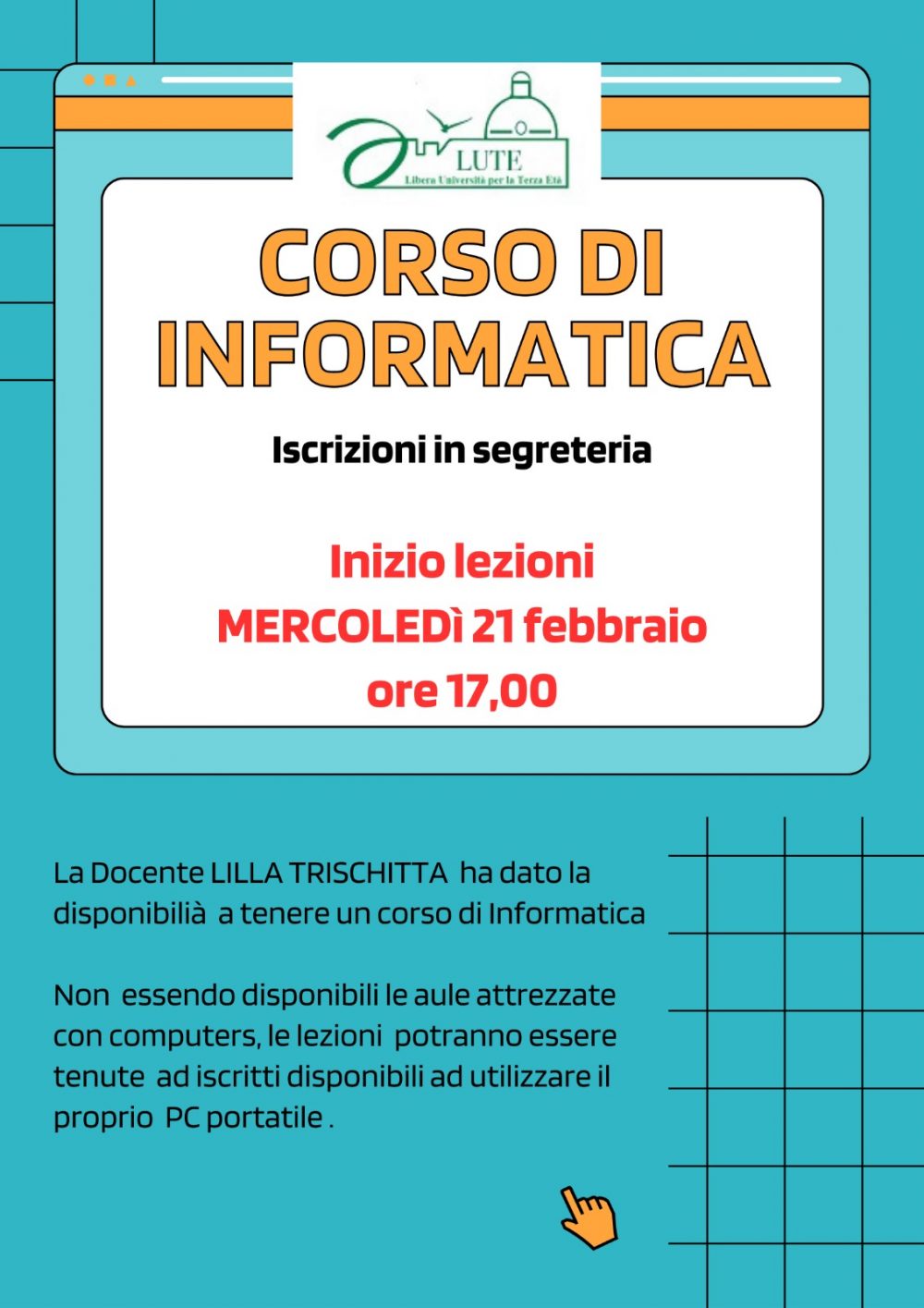 TRISCHITTA LILLA: Corso di informatica